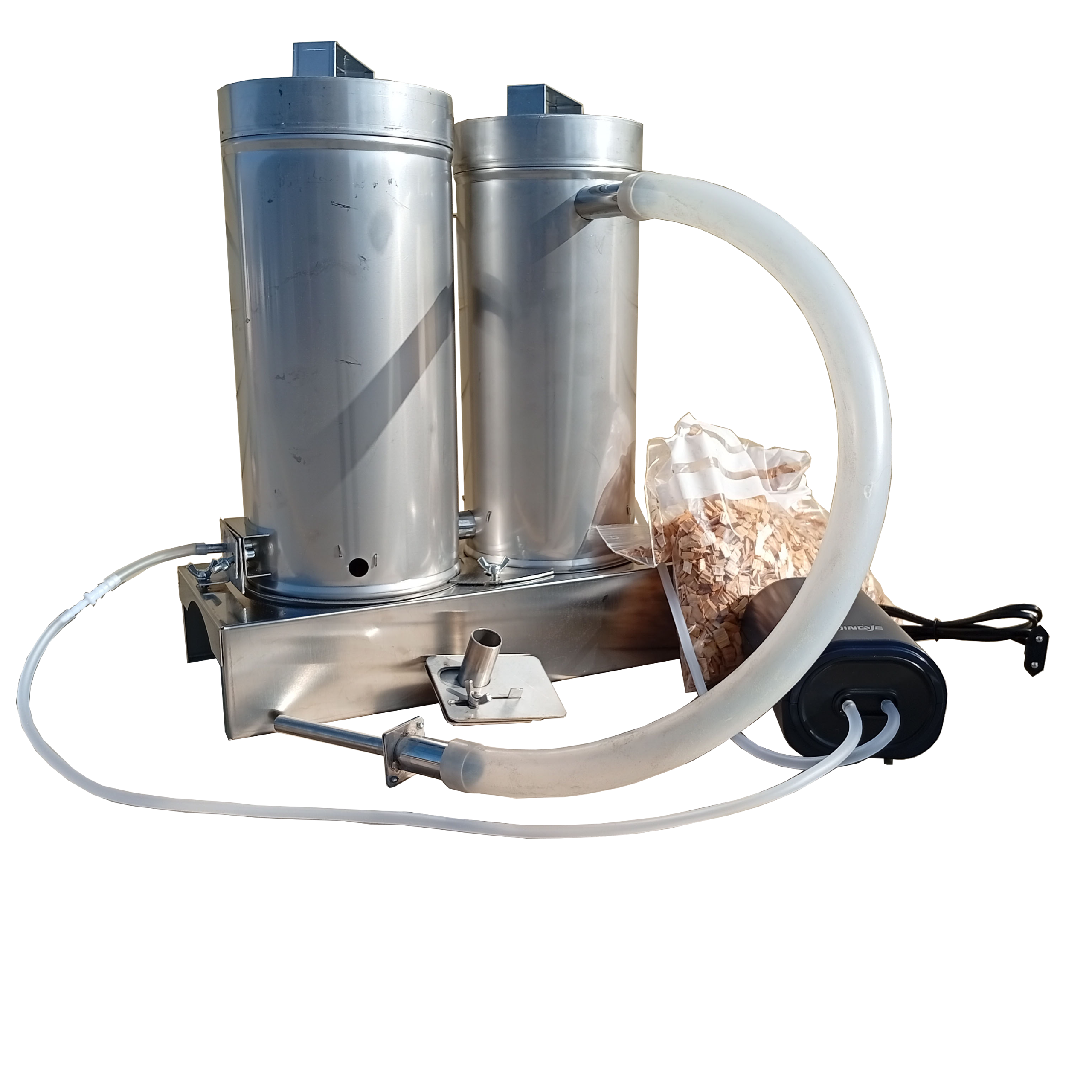 SG2 cold smoke generator 5,3Lt Ø130mm + active cooler-filter