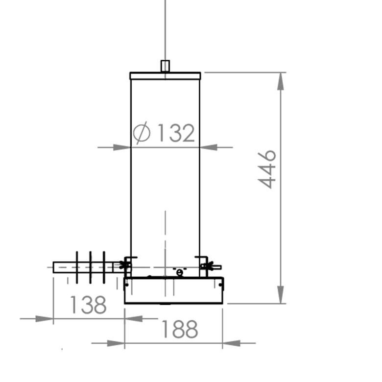 SG1 cold smoke generator 5,3Lt Ø130mm + passive cooler - Image 12