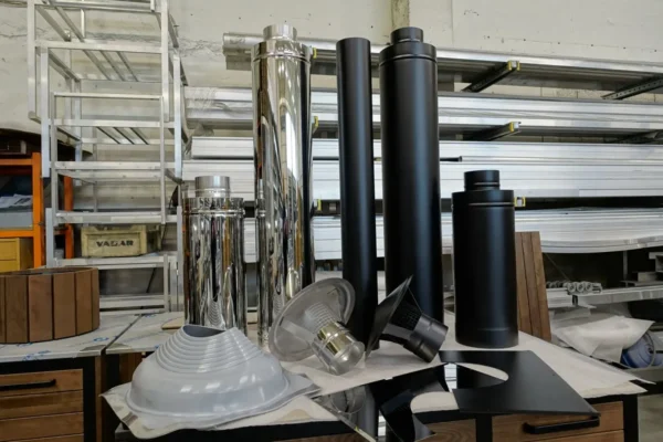 Chimney system for sauna stoves Chimney system for sauna stoves, Ø115 mm